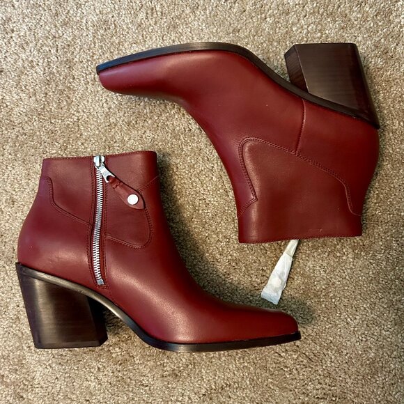 rag & bone Shoes - New without box, rag & bone leather razor boot, russet red, 8.5